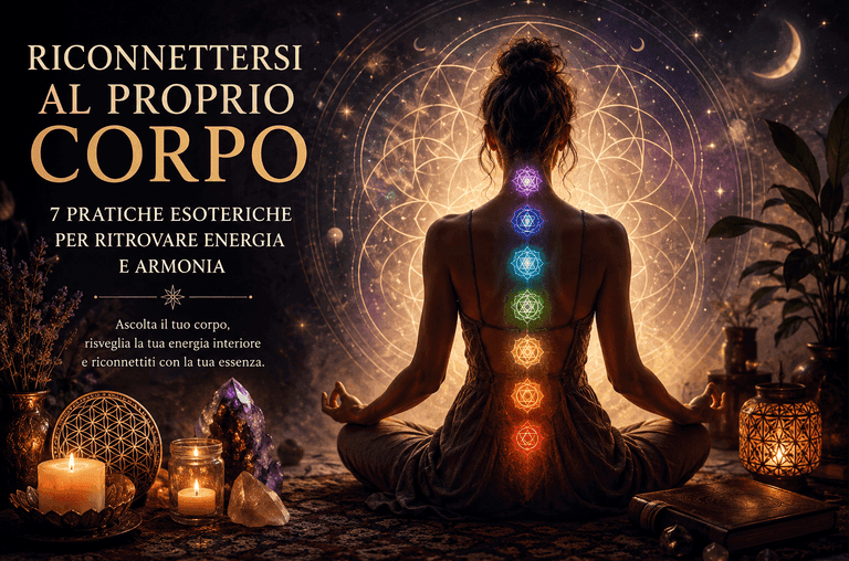 Riconnettersi al proprio corpo attraverso pratiche esoteriche, meditazione, chakra ed energia interiore