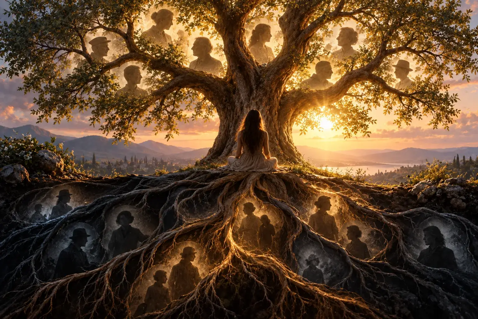 Albero simbolico degli antenati e delle ferite familiari del lignaggio